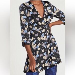 Zara Floral  Faux Wrap Dress  Mini Size Medium